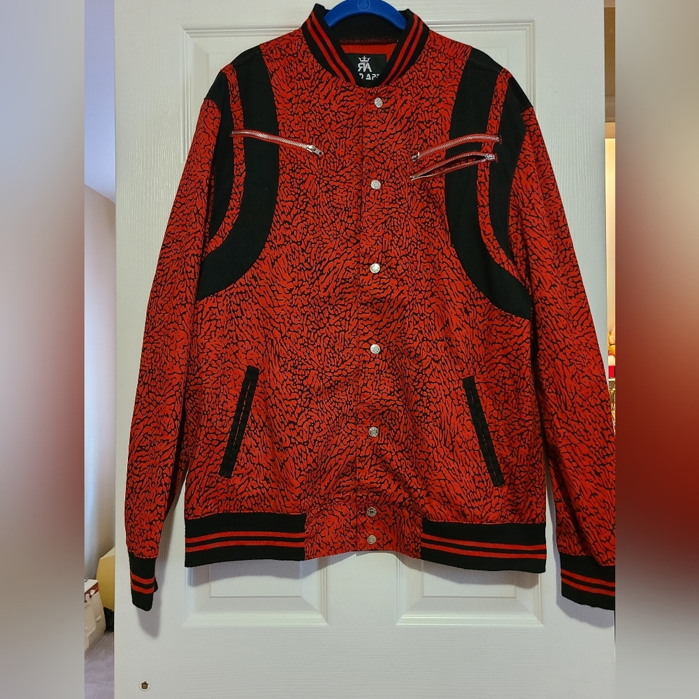 Red and Black Red Ape Letterman Jacket sz 2XL New